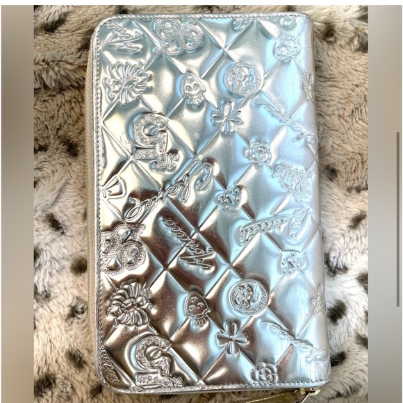 CHANEL ICON PATENT LEATHER ZIP AROUND ORGANIZER WALLET/ CLUTCH BAG - Picture 3 of 16